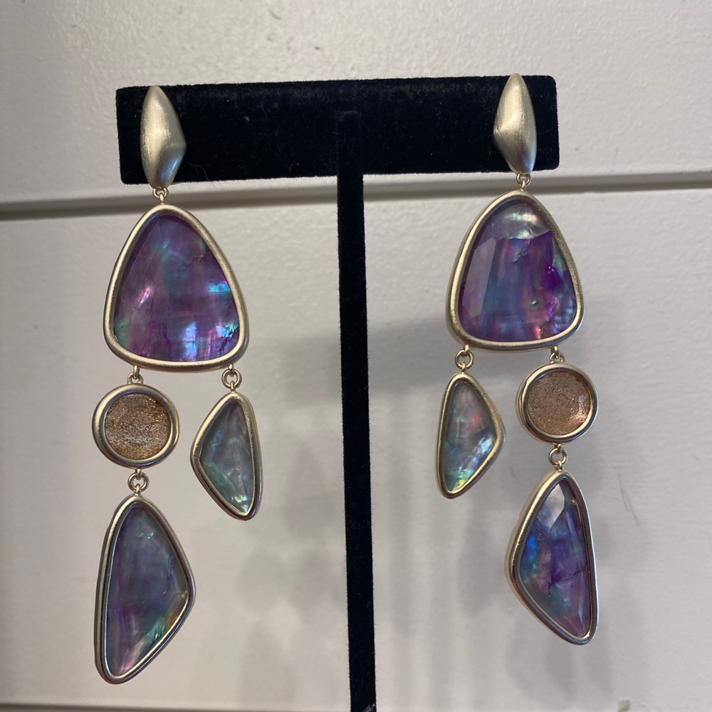 Kendra Scott Margot gold in Lilac Abalone.